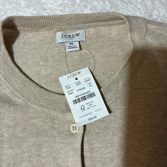 J. Crew Light Brown Knit Cardigan - Picture 3 of 5